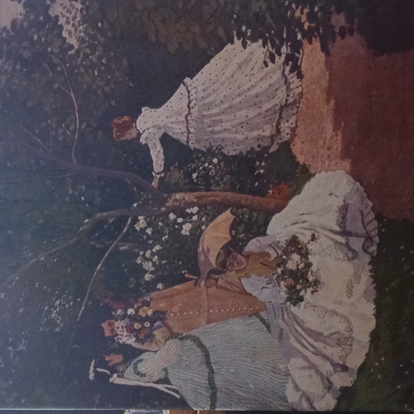 🌅"Claude Monet" Authentic Oil Print Art🏂Signed Art,On Canvas,Size 16"×20"🏆⛳ - Picture 4 of 7